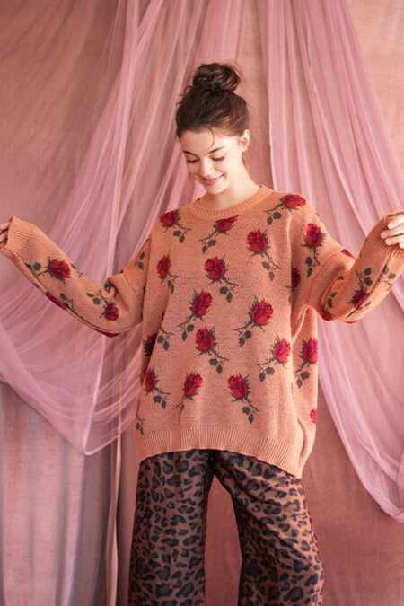 Minola knitwear in pink floral