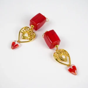 Red notice earrings