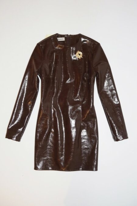 Mini faux leather dress