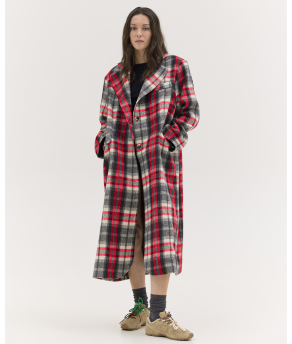 Jenny coat red plaid