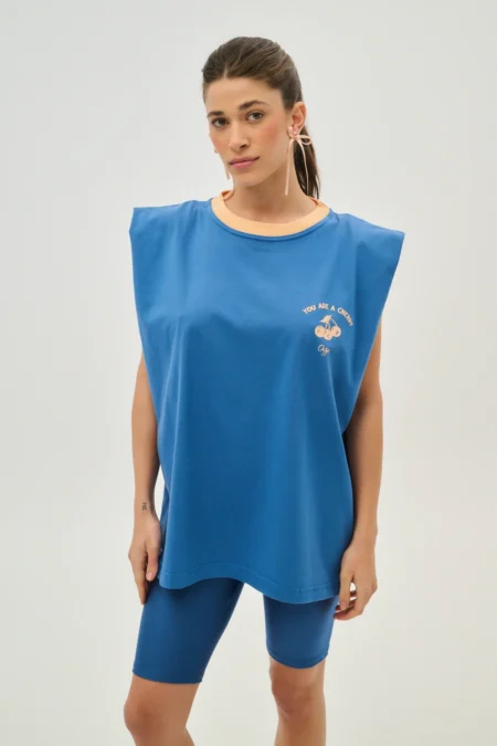 Cherry sleeveless t-shirt /P.C.P μπλούζα