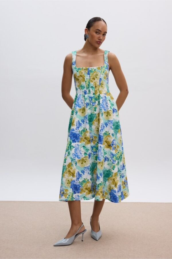 Stephania Midi Dress/Ciel φόρεμα