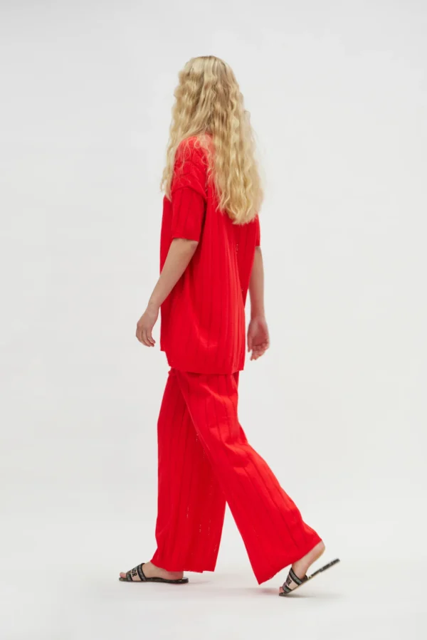 Abu dhabi Pants (Red)/Hemithea πλεκτό παντελόνι - Image 2