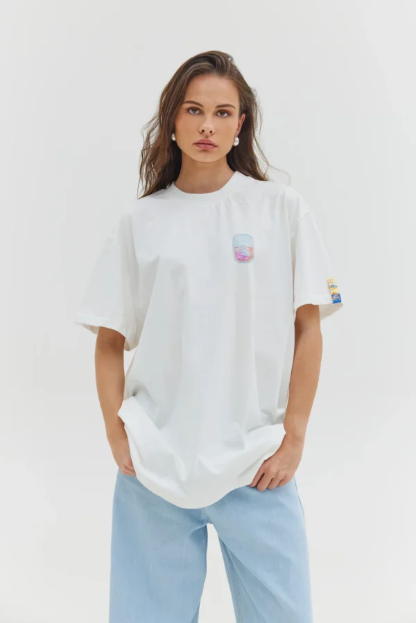 Cheetah Top White (Airlines Window)/Hemithea t-shirt