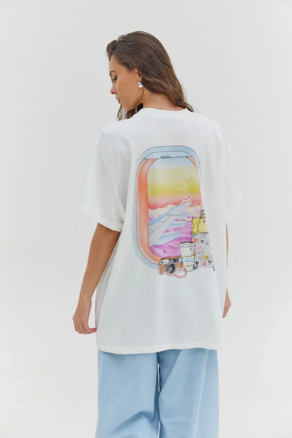 Cheetah Top White (Airlines Window)/Hemithea t-shirt - Image 3