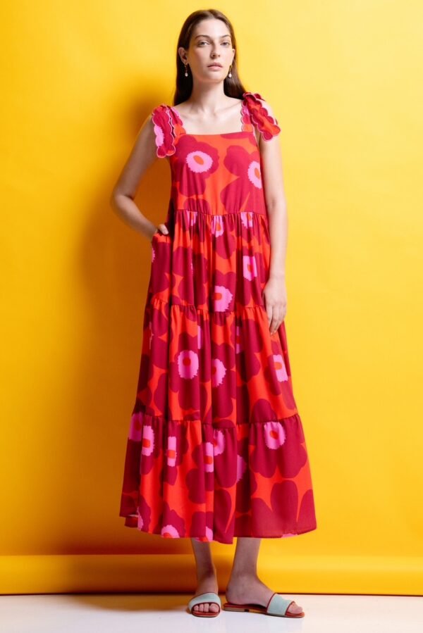 Aliky dress κεντημένες τιράντες / Mamoush φόρεμα