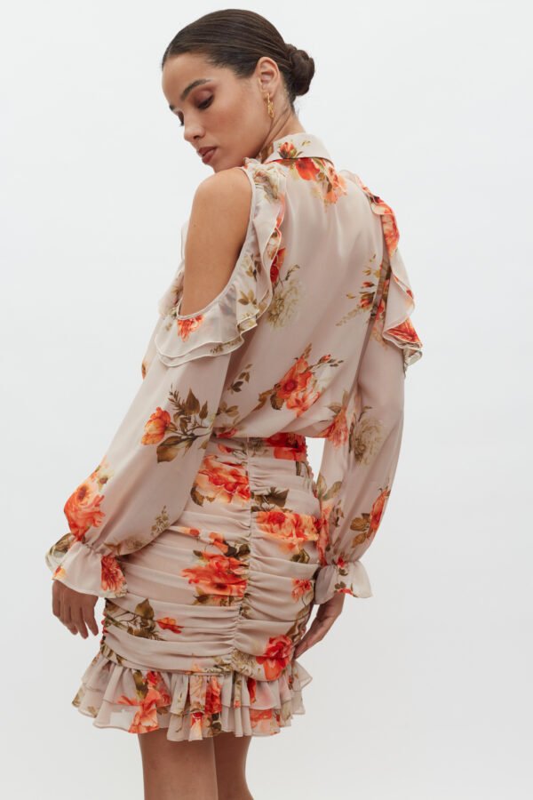 Angie skirt beige orange/ Mix&match φούστα - Image 3