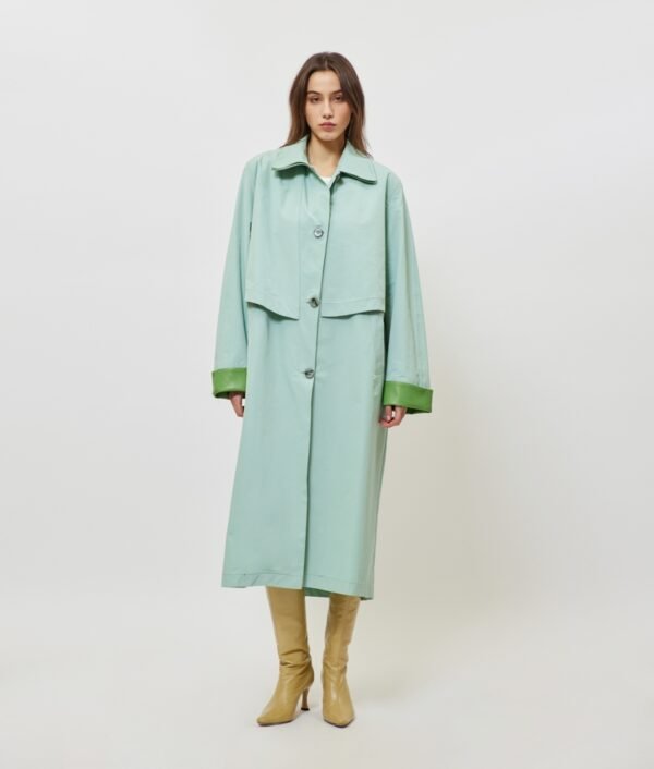 Mathiew monochrome trench coat/Sunsetgo. καμπαρντίνα - Image 3