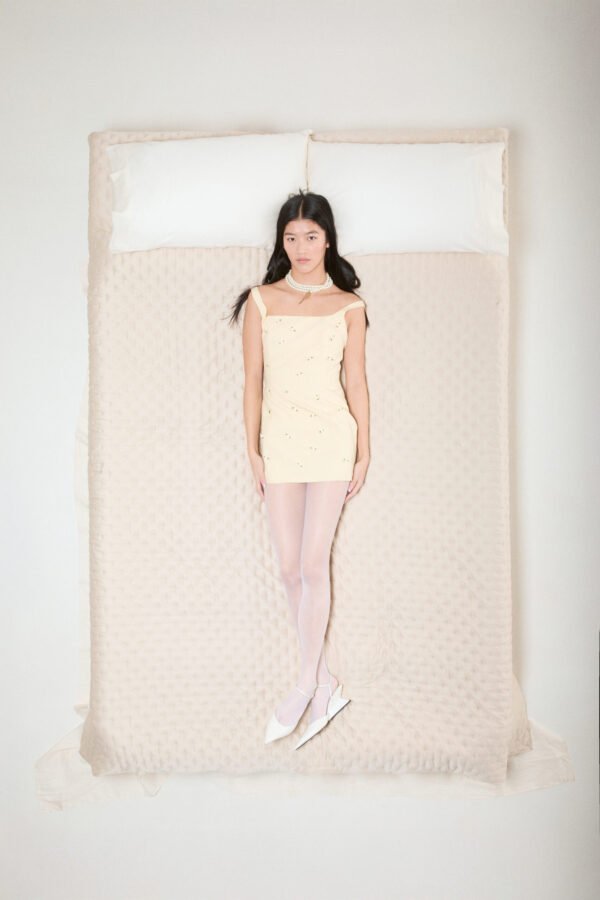 Mini flower dress/Milk White φόρεμα - Image 2
