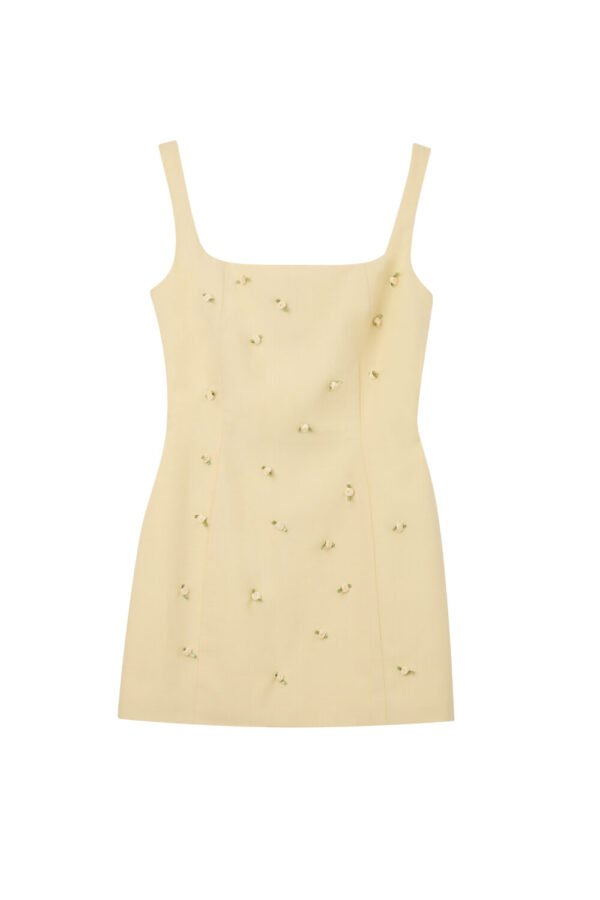 Mini flower dress/Milk White φόρεμα - Image 3
