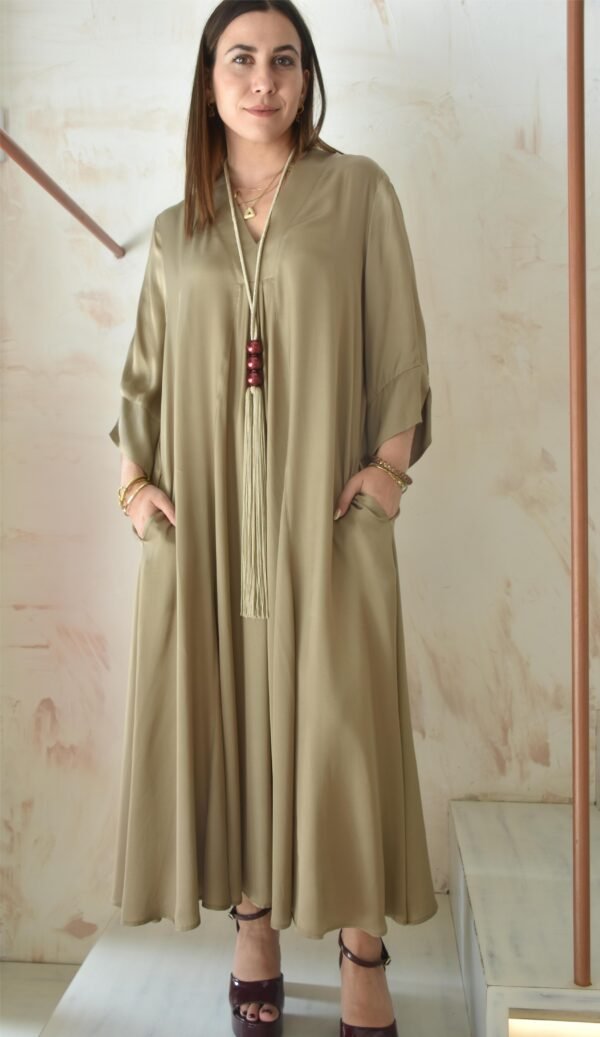 Satin loose summer dress (pouro)/Athina klo φόρεμα - Image 2