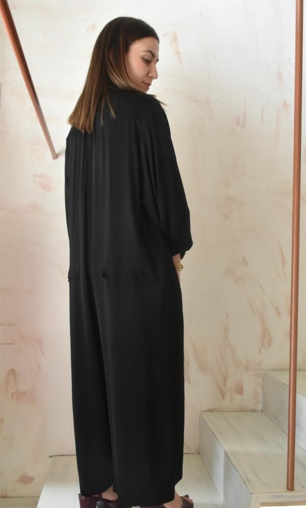 Satin summer jumpsuit (black)/Athina klo ολόσωμη φόρμα - Image 2