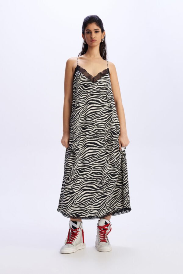 Zebra maxi slip dress / C9 φόρεμα
