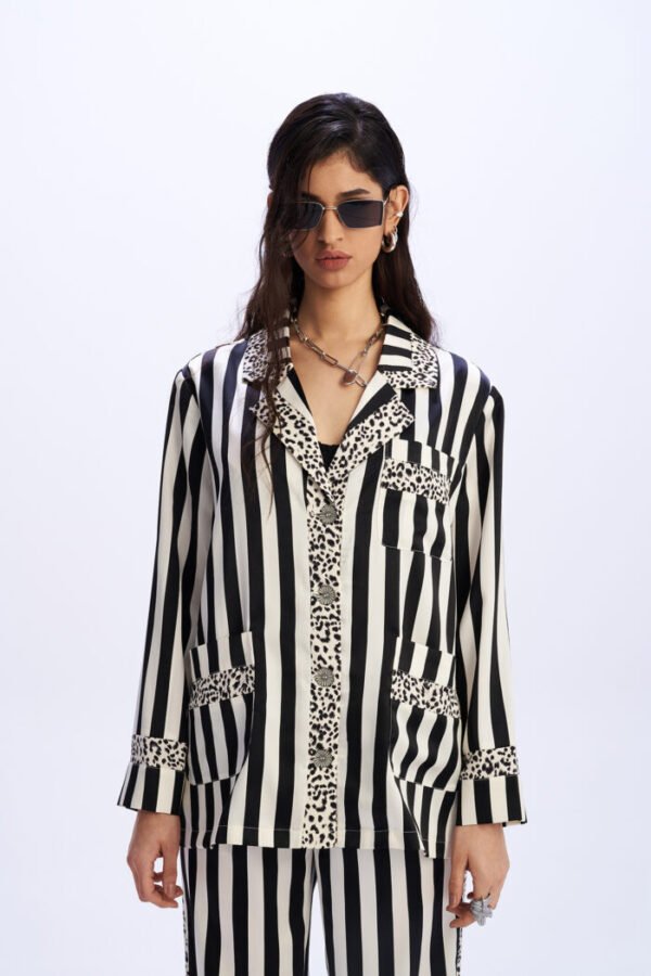 Black and white striped jacket/C9 πουκάμισο - Image 3
