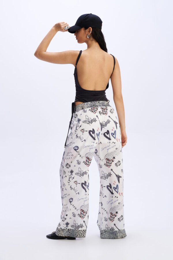 White graffiti pants /C9 πατελόνι - Image 5