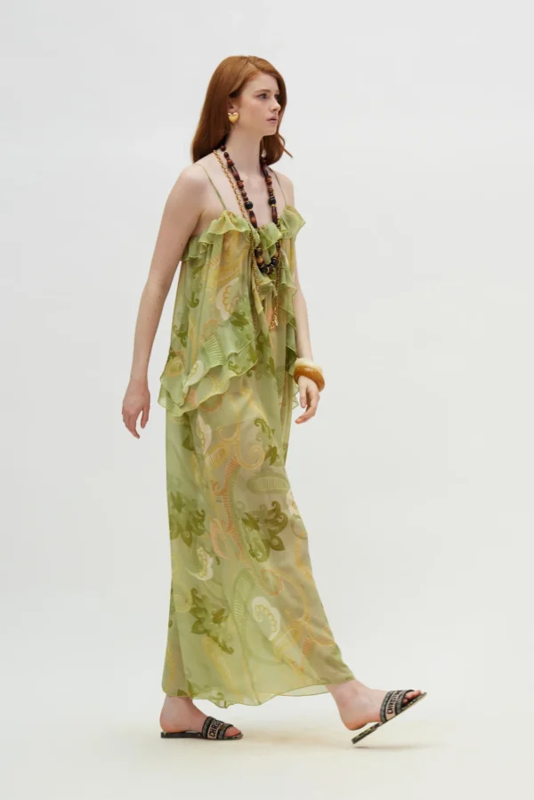 Rose Dress (Gold green)/Hemithea φόρεμα - Image 2