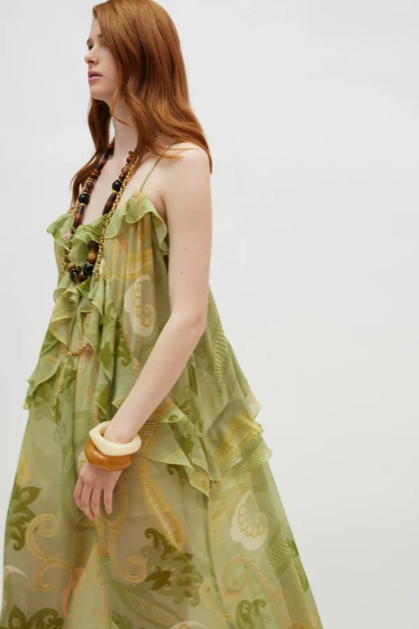 Rose Dress (Gold green)/Hemithea φόρεμα - Image 4