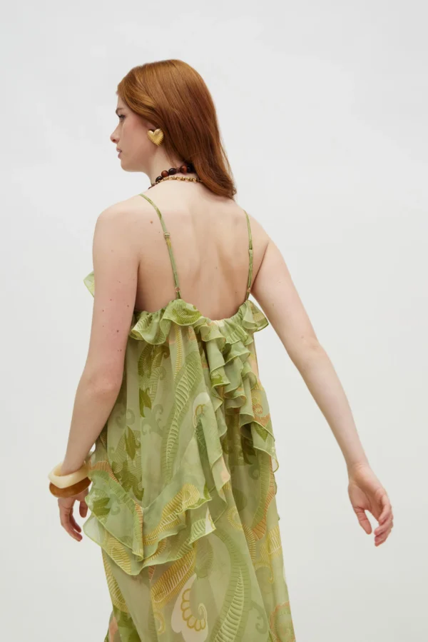 Rose Dress (Gold green)/Hemithea φόρεμα - Image 5