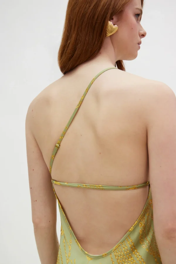 Musa Dress (Gold green)/Hemithea φόρεμα - Image 5