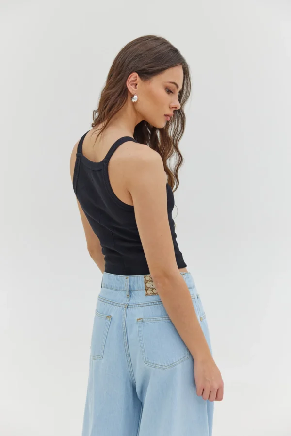 Piera Top (Black)/Hemithea top - Image 4