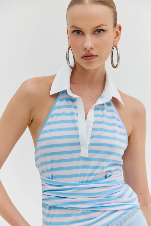 St. Barth Top (Blue Stripes)/Hemithea top - Image 2