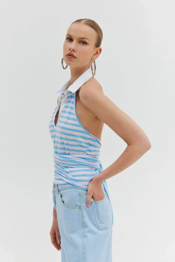 St. Barth Top (Blue Stripes)/Hemithea top - Image 3