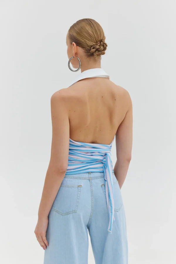 St. Barth Top (Blue Stripes)/Hemithea top - Image 4