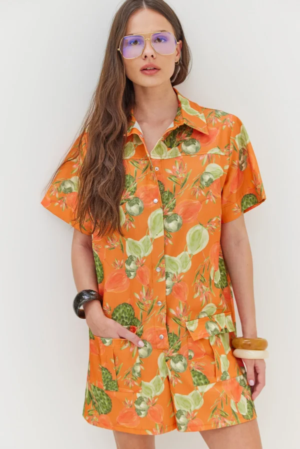 Safari Jumpsuit (Orange)/Hemithea κοντή φόρμα - Image 5