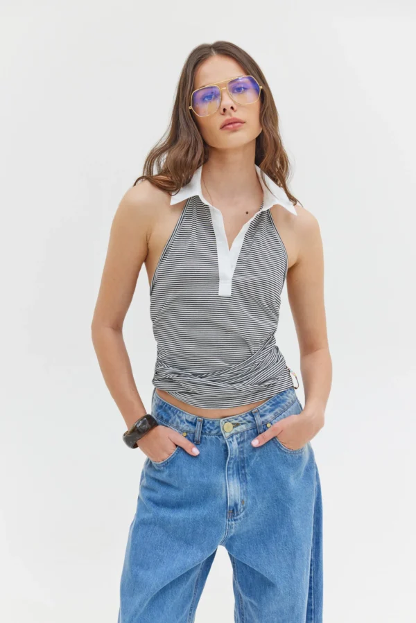 St. Barth Top (Black Stripes)/Hemithea top