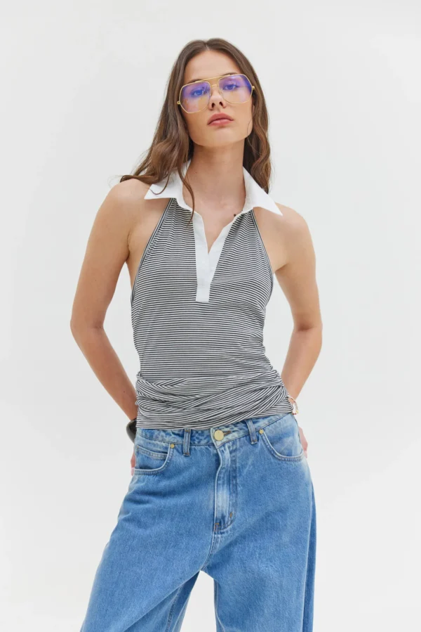 St. Barth Top (Black Stripes)/Hemithea top - Image 4