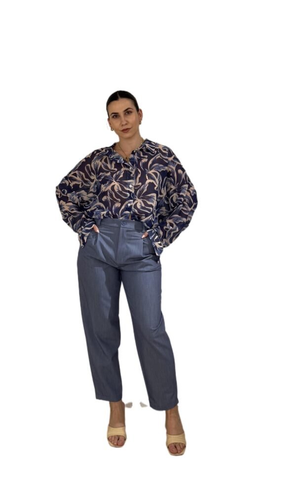 Dorina pants/New Age παντελόνι μπλε ραφ