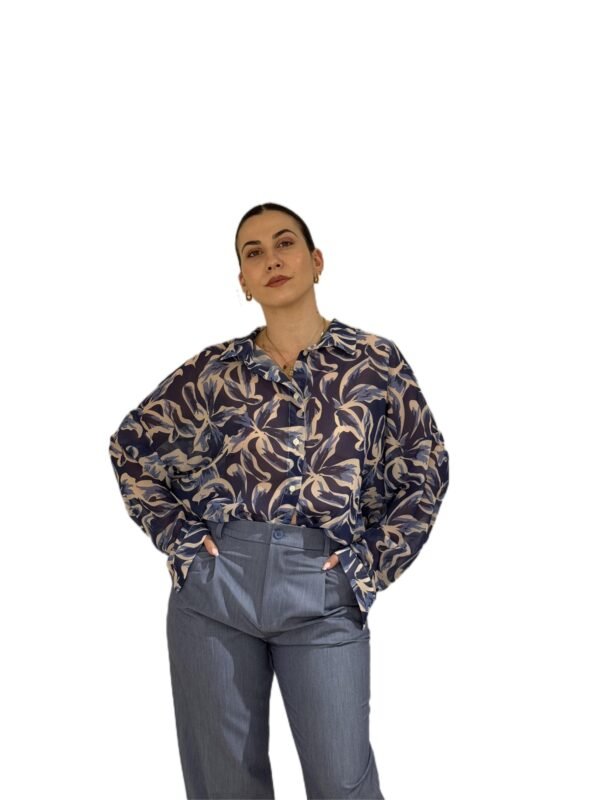 Dorina pants/New Age παντελόνι μπλε ραφ - Image 4