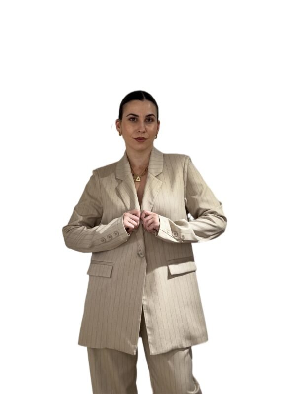 Oliana blazer/New Age σακάκιν μπεζ ριγέ