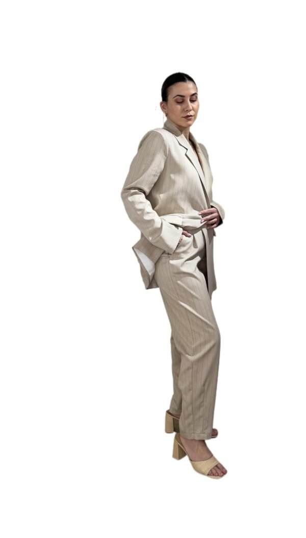 Oliana pants/New Age παντελόνι μπεζ ριγέ - Image 2