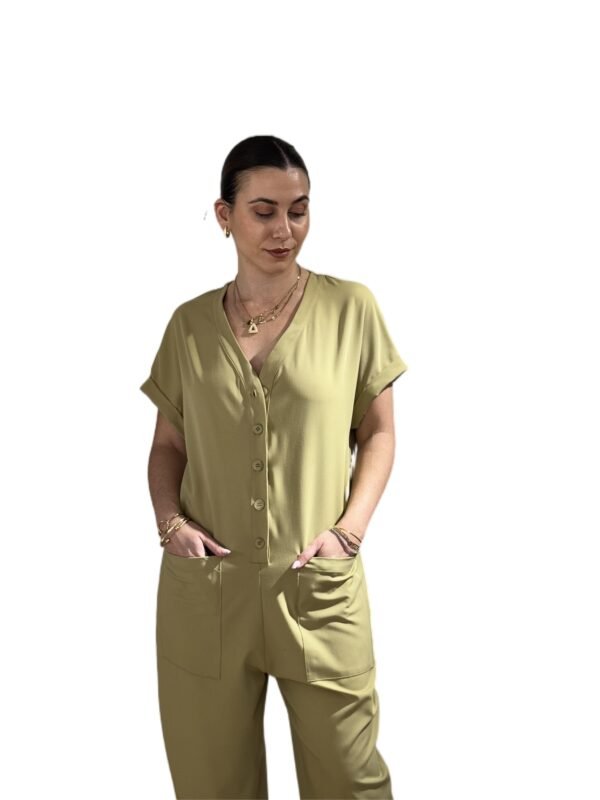 Jumpsuit Lio/New Age oλόσωμη φόρμα μπεζ - Image 3