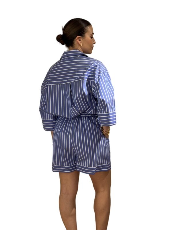 Aria shorts/New Age σορτς ριγέ μπλε - Image 3