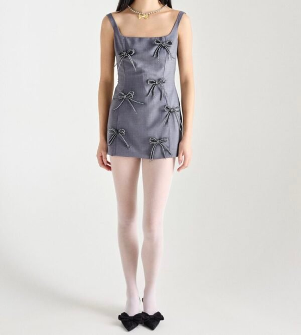 Mini bow dress/MilkWhite φόρεμα