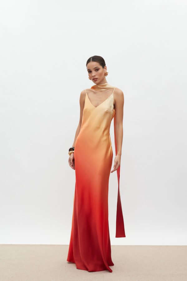 Calista dress ompre beige terracotta/ mix match φόρεμα - Image 3