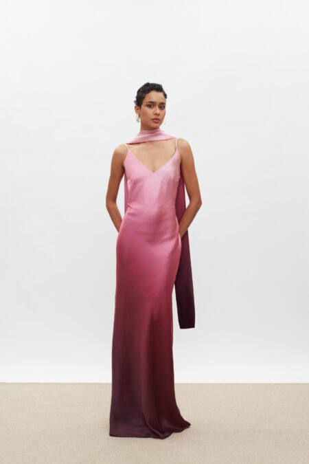 Calista dress ompre pink cherrt/ mix match φόρεμα