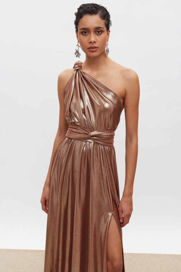 Margot dress metallic bronze /Mix match φόρεμα - Image 4
