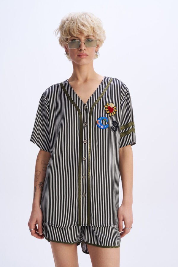 Black and white striped shirt / C9 ποκάμισο - Image 2