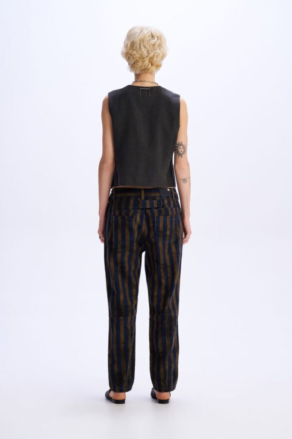 Vintage olive striped denim pants / C9 πατελόνι - Image 3