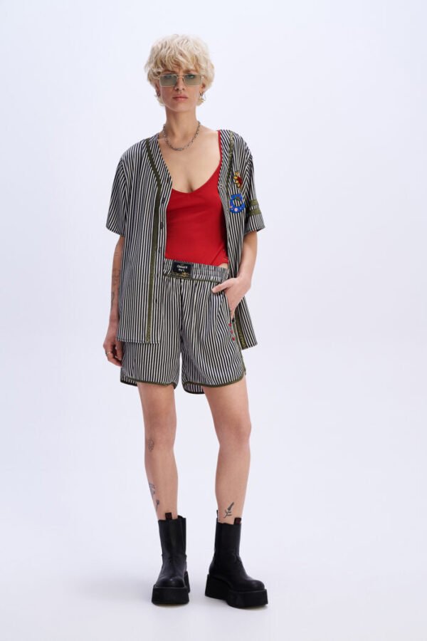 Black and white striped shorts/C9 σορτσ - Image 2