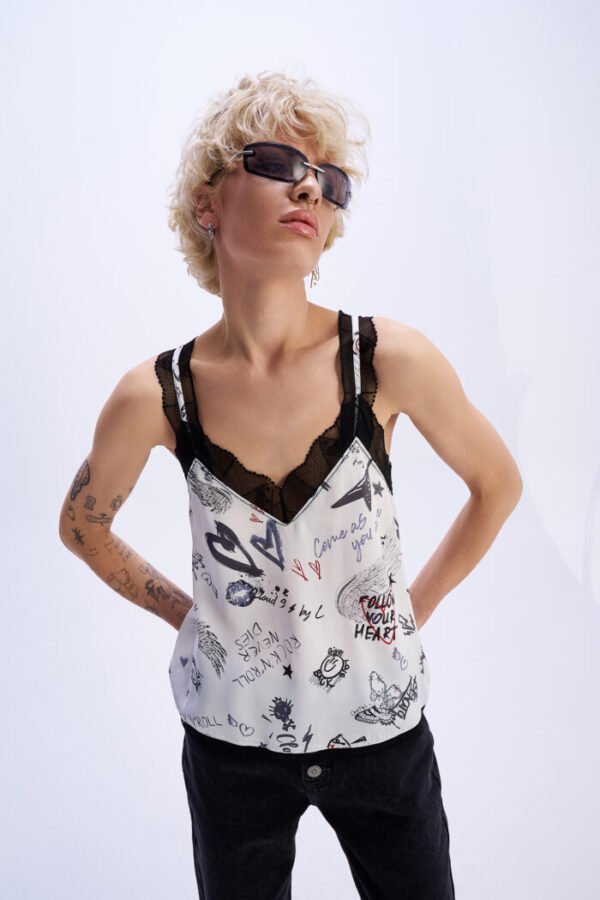 White Camisole /C9 μπλούζα - Image 2