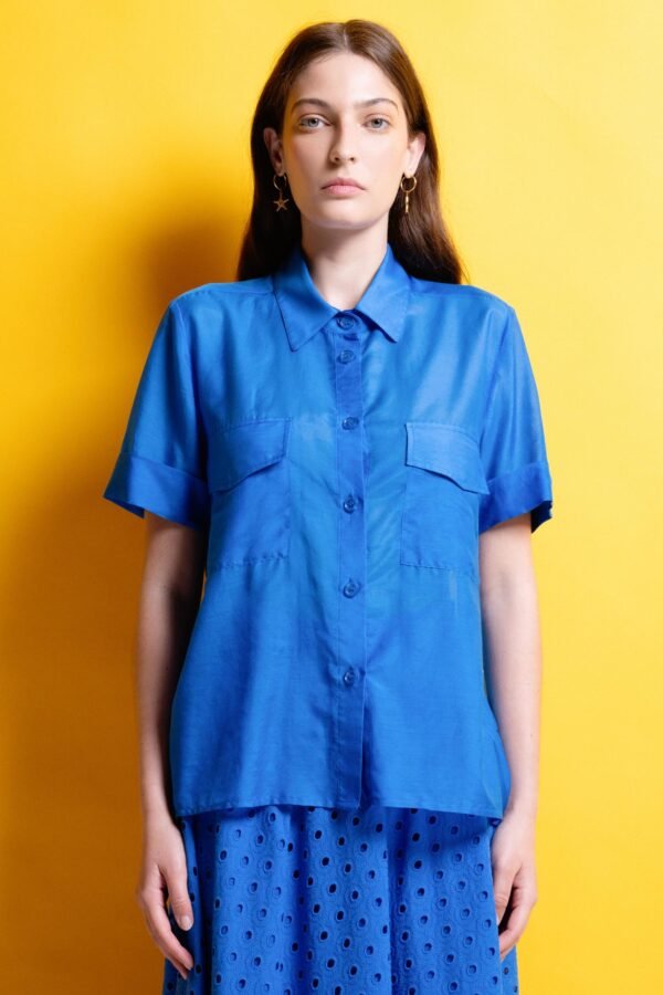 Elis shirt blue/mamoush πουκάμισο