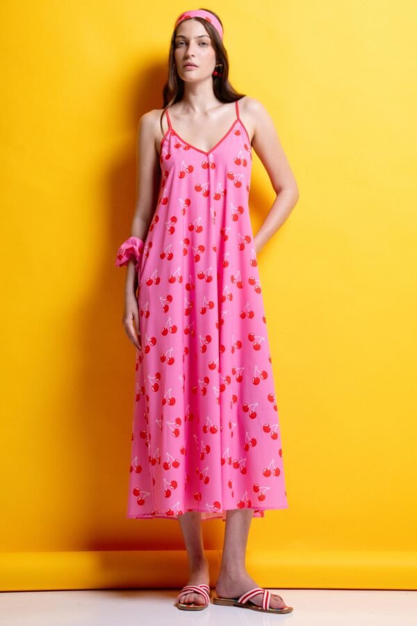 Alma midi dress (pink cherry)/Mamoush φόρεμα - Image 2