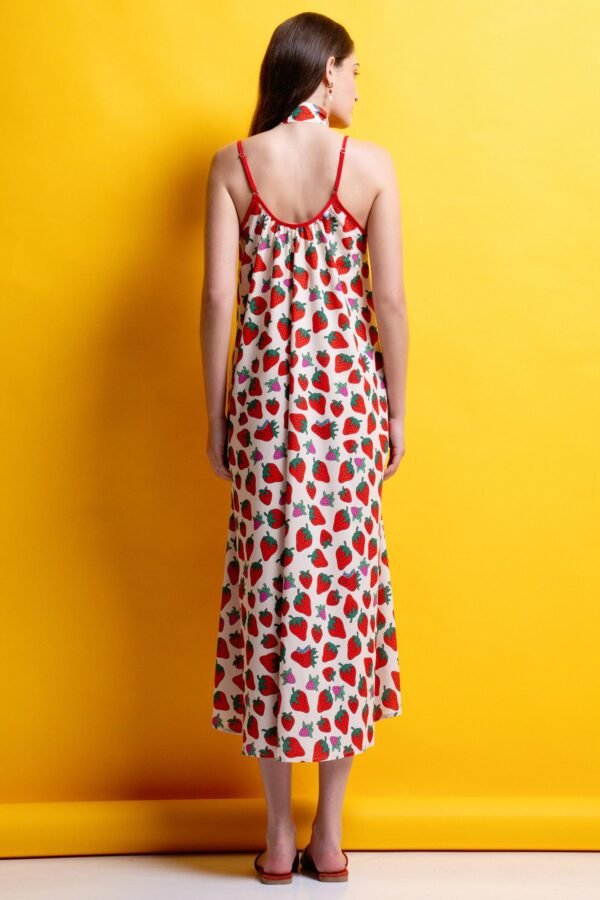 Alma midi dress (white strawberries)/Mamoush φόρεμα - Image 2