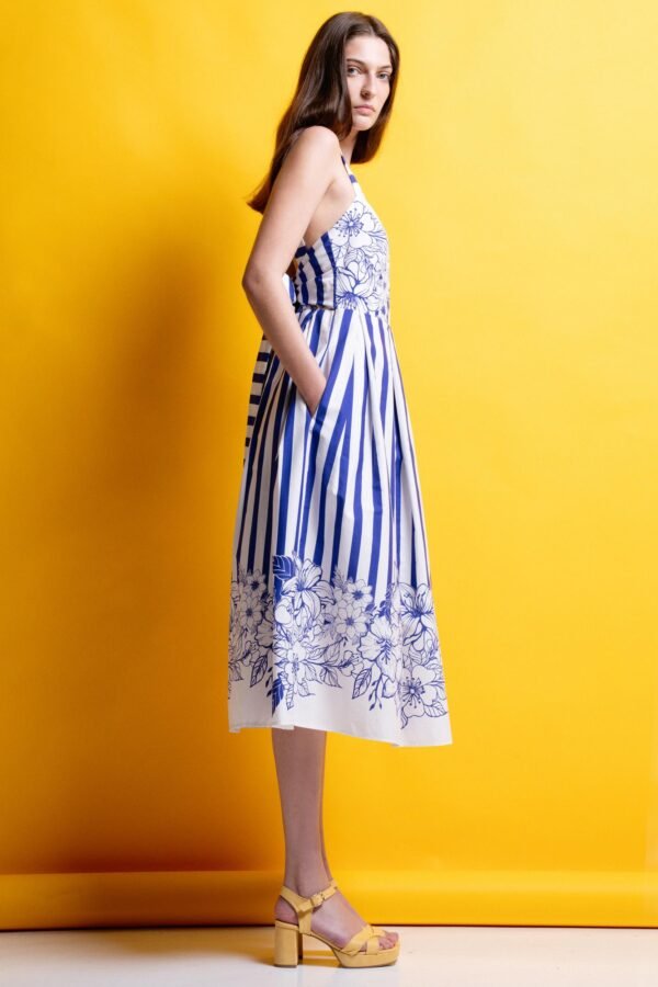 Mira midi dress (blue stripes)/Mamoush φόρεμα μπλε ρίγες - Image 2