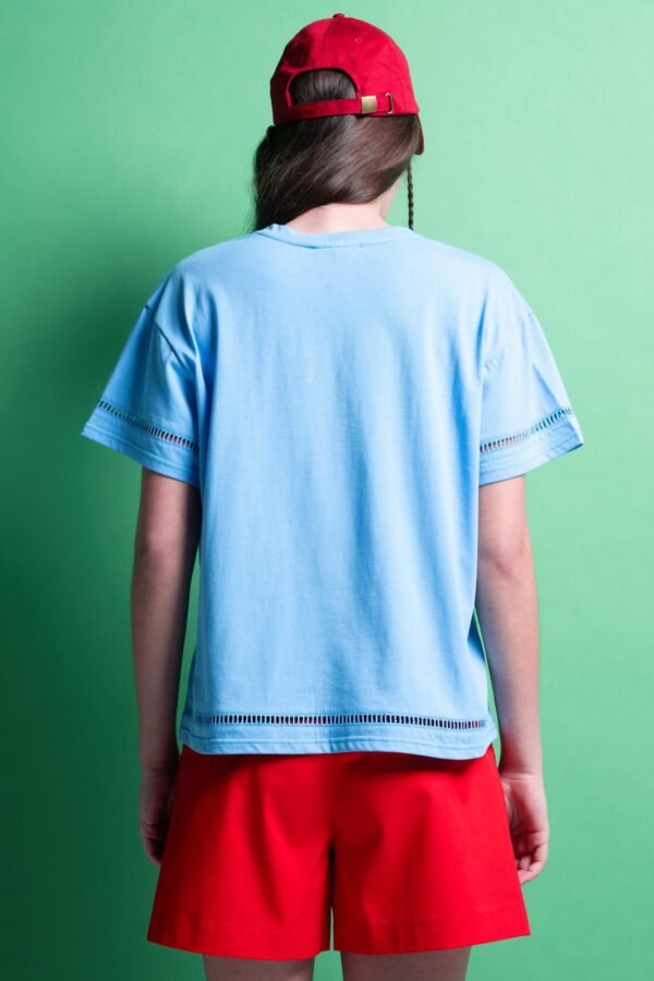 T-shirt μονόχρωμα (light blue)/Mamoush βαμβακερό τοπ - Image 2