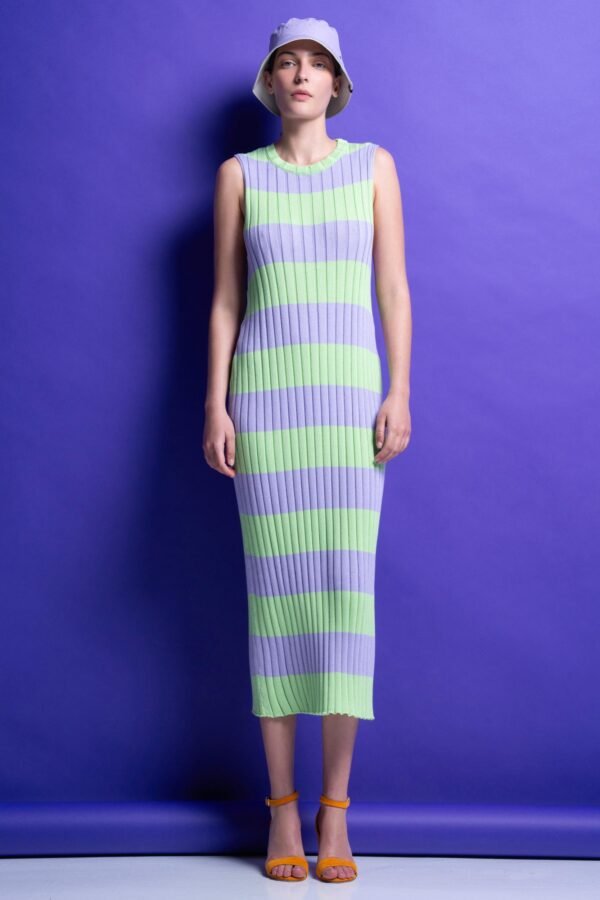 Molly knitted dress (mint/lilac)/Mamoush πλεκτό φόρεμα